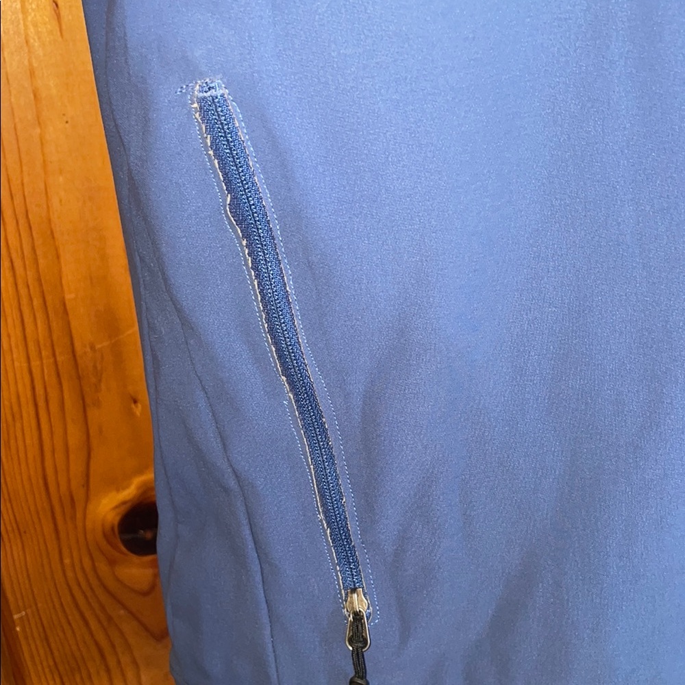 Patagonia Blue Soft shell Jacket High Collar outdoor wear size large women’s - Picture 5 of 10